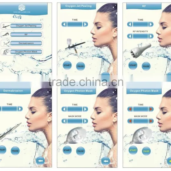 Peeling Machine For Face Oxygen Jet Peel RF +dermabarsion+Oxygen Mask 4 Face Lift Function In One Machine Skin Care With CE/ISO photo-5