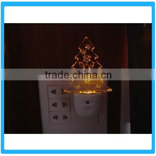 Acrylic Mini Christmas Xmas Bedroom Induction Lamp,Plstic Children Sensor Night Lights
