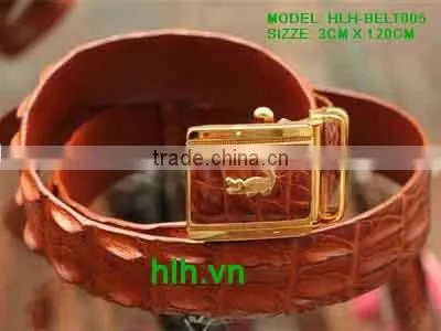 Brown Alligator Leather Belt HLH-BELT005