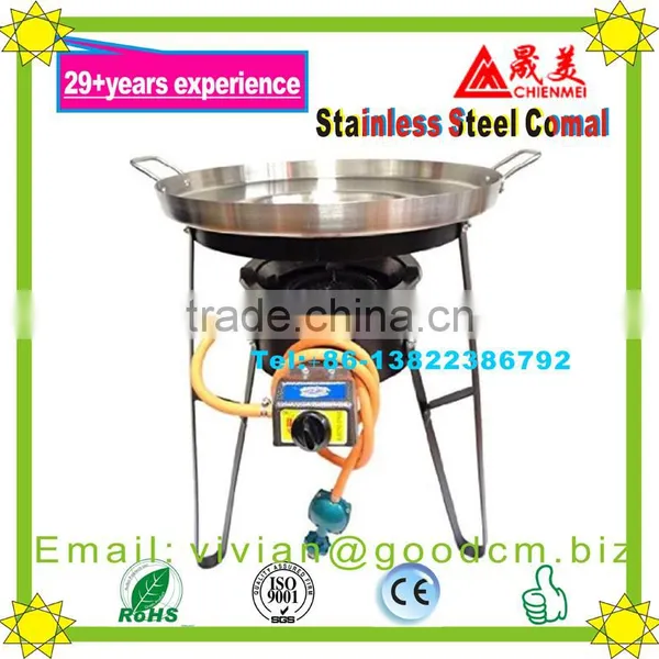 Comal Bola Stainless Steel Fryer, Concave Comal Bola Griddle Taco,22-Inch photo-5