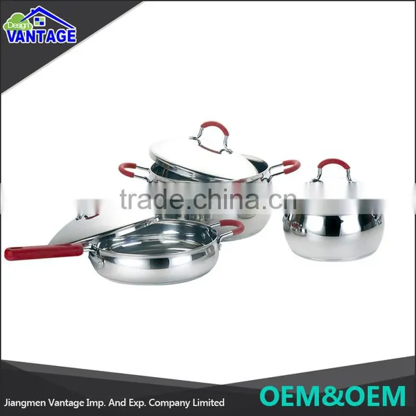 Cheap Price Kitchenware Wholesale 6pcs Sets of Stainless Steel Cookware Non Stick Pot photo-3