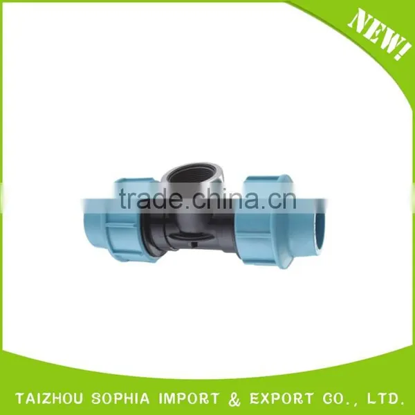 Hdpe pp Compression Fitting/male Thread Tee PN16 for Water Supply Irrigation Pipe Fittings