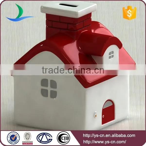 Wholesale Kid's' Favorite Ceramic House Shape Piggy Bank photo-2
