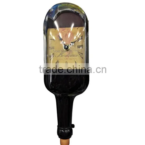 Cretive Melting Wine Bottle Artistic Wall Clock, Table Screwy Bell For Decoration photo-2