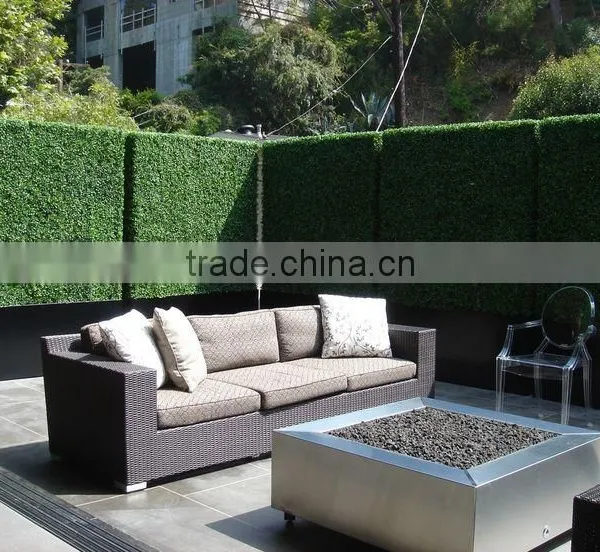 SJ0411016 Green Grass Wall,grass Fences Craft,artificial Boxwood Hedge With Planter photo-2