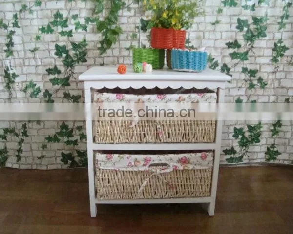 Hot Sale Modern Style White Wooden Cabinet With 2 Drawer photo-2
