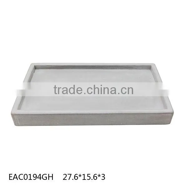 Concrete Bathroom Design Square Concrete Bathroom Set Lotion Dispenser Tumbler Tray photo-5