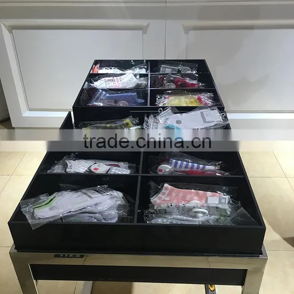 6 Grid Black Acrylic Socks Storage Box photo-2