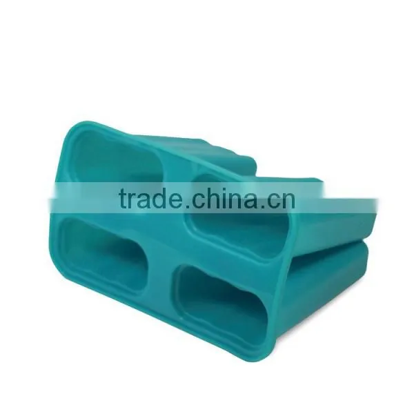 Silicone 4 Cavities Ice Mold Industrial Popsicle Molds Rubber Ice Maker