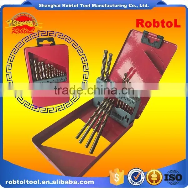 13pcs Nano Titanium Coating Straight Shank Hss Twist Drill Bits Set Cobalt Fully Ground Bright Finish Drilling Metal Forged photo-2