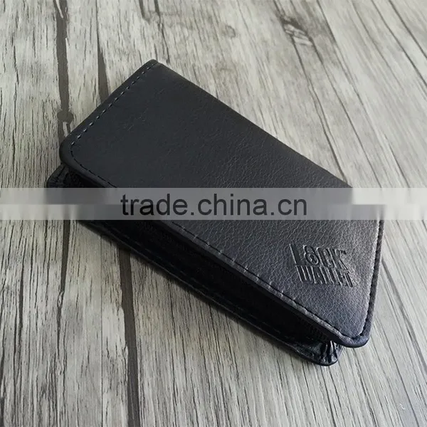 Lock Wallet Slim RFID Blocking PU Leather Zipper Card Holder photo-2
