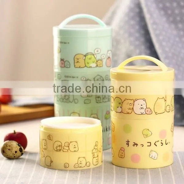 Plastic Kids Lunch Box Custom High Quality Lunch Box Bento Box 4 Layers for Kids Students photo-2