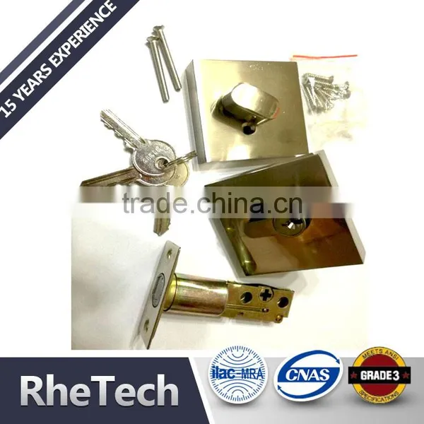 Square Cover ss Latch Adjustable Sliding Double Exterior Door Deadbolt Lock photo-2