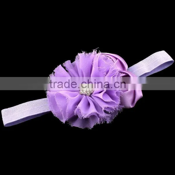 Chiffon Flower and Satin Rose Flower Headband for Kids Hair Accessories photo-2