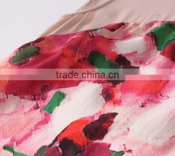 OEM Printed Silk Asymmetric Skirt photo-3
