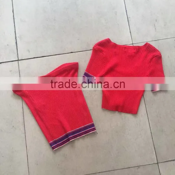 Yiwu Stocklots Ladies Branded Knitted Cashmere Sweater Suit photo-6