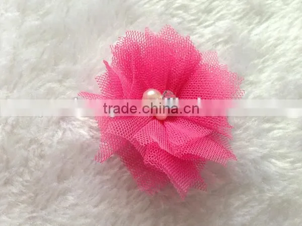 Wholesale Baby Girl Hair Accessory Chiffon Flower Child Head Flower No Clip photo-4