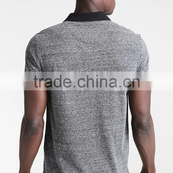 MGOO Customized Different Color Collar Polo Shirt Slim Fit Blank Polo Shirts For Men photo-3