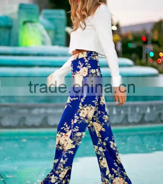 Hot Sell Women Summer Baggy Pants Thai Floral Comfy Yoga Beach Wide Leg Straight Sweat Pants Bolo Gypsy Harem Pants photo-2