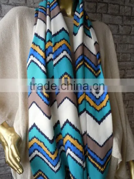 Chevron Infinity Scarf / Neckwarmer, Scarf Infinity, Loop Circle Scarf, Cowl Scarf,fashion Scarf photo-5