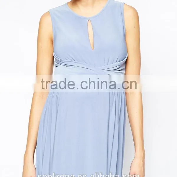 New Arrival Front Keyhole Design Maxi Dresses for All Stages Maternity Dress 2016 photo-4