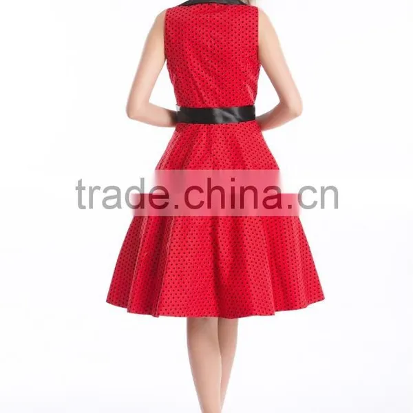2016 Instyles Rockabilly Retro Pin UP Tamsin Belted Dress Floralveless Swing Dress With Belt photo-3