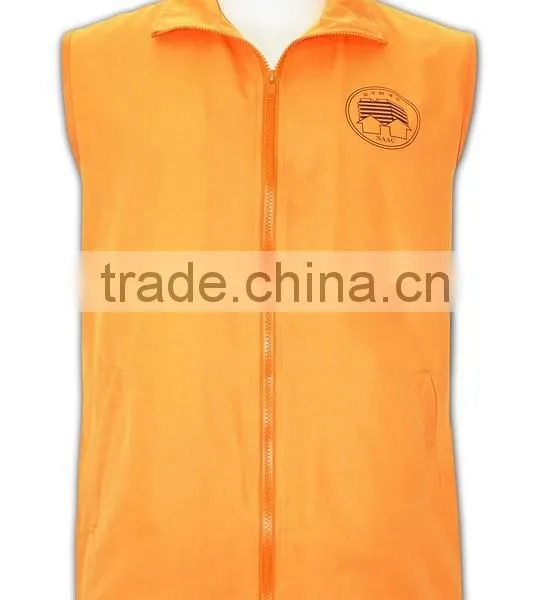 China Manufactory High Quality Plain Orange Multi Pocket Work Vest photo-2