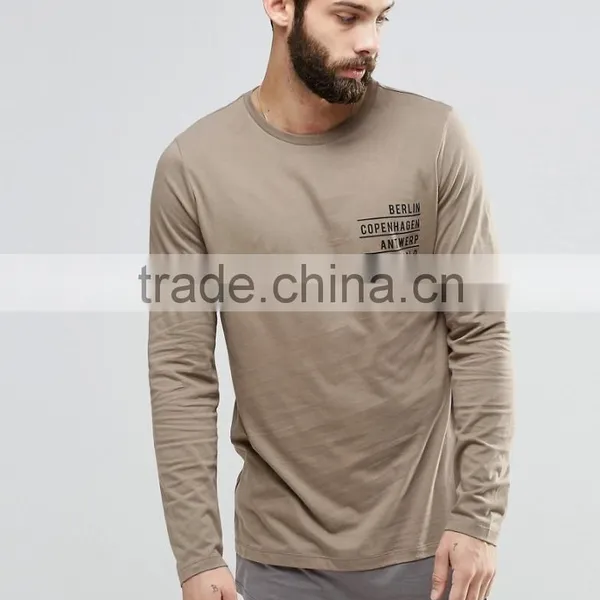 Guangzhou Shandao Autumn High Quality Custom Brand Men Tee Shirt Long Sleeve With Printing photo-2