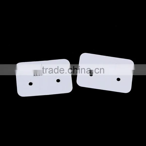 Paper Jewelry Display Card Rectangle White Crown Pattern 30mm(1 1/8") x 20mm( 6/8"), 1 Piece photo-3
