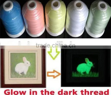 Hot New Glow in the Dark Thread Luminous Embroidery Thread 1000m *50 PCS, 5 Popular Colors , Free Shipping photo-3