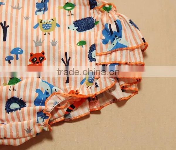 Animal Printed Toddler Ruffle Romper Dress photo-5