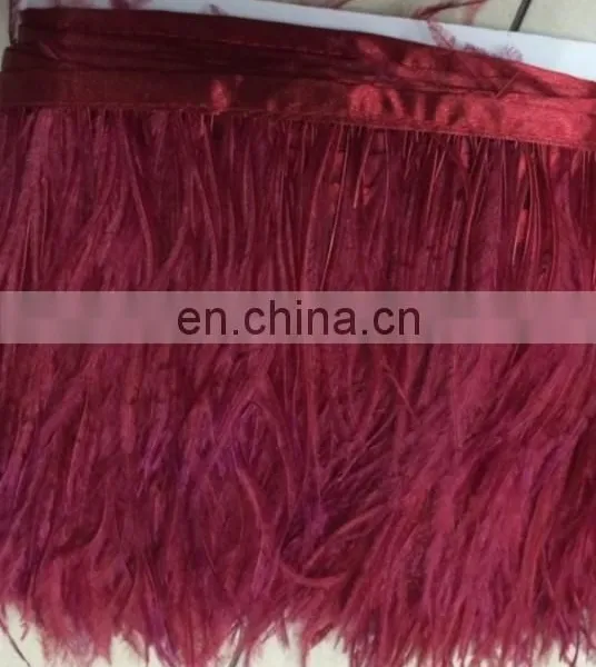 3-4 Inch Ostrich Feather Trimmings With Satin Ribbon photo-4