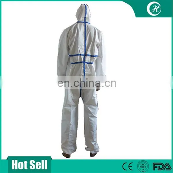 Waterproof Blue Seal Strip Safety Disposable Coverall photo-3