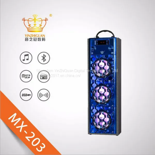 Wireless Wooden Portable Microphone Bluetooth Speakers for Home Application photo-3