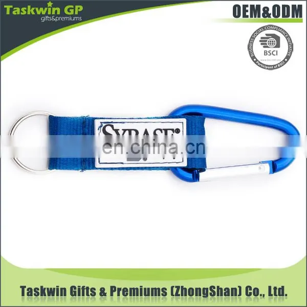 2018 Most Fashion Promotional Logo Customized Orange Material Carabiner Short Lanyard photo-5