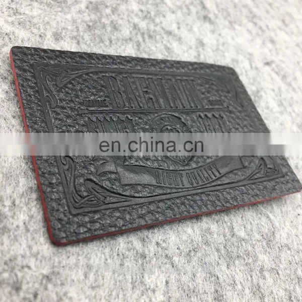 Washable Embossed Fake Leather Tags Labels photo-5