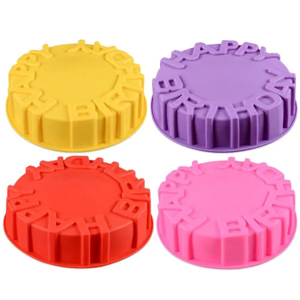 Free Sample Food Grade Heat Resistant Nontoxic Silicone Mousse Cake Friandises Pudding Baking Mold Happy Birthday photo-3