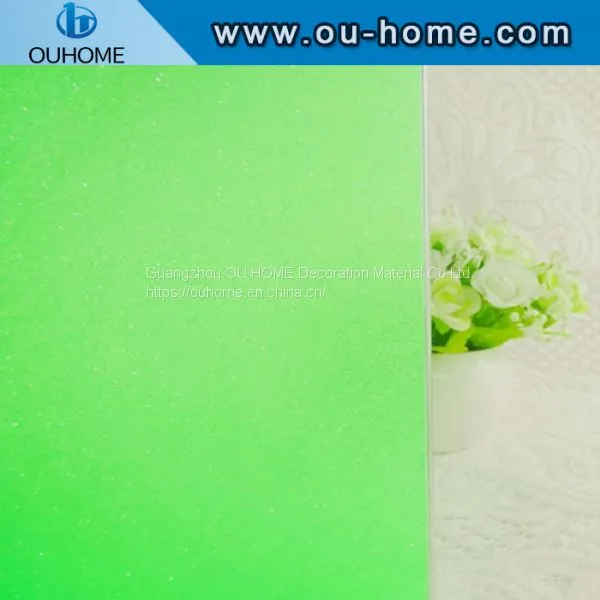 BT909 Building Window Pure Color Transparent Thin Glass Film Decorative photo-2