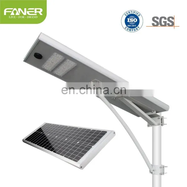 CE Rohs CB China Factory FANER Solar Street Light Lamp Solar Street Light 100w Led photo-2