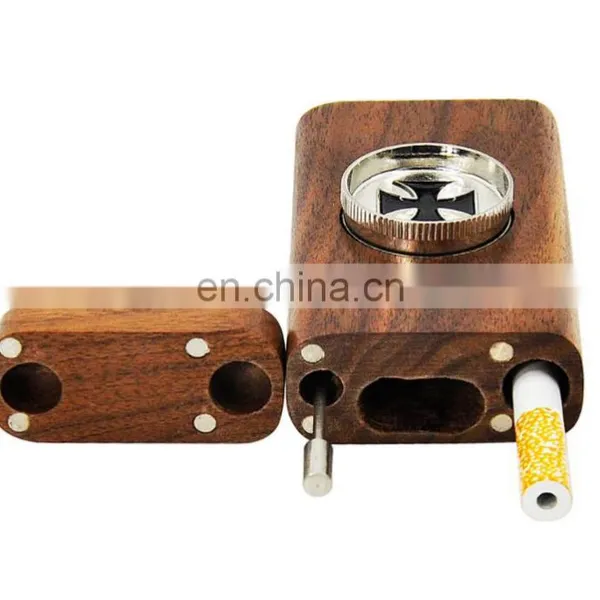 HQP-XJ21 HongQiang Wooden Custom Weed Smoking Cigarette Case Pipe Smoking Accessories Hitter Dugout photo-5