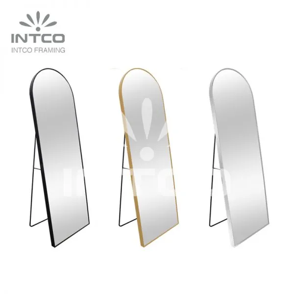 Modern Arched Full Length Mirror With Stand, Framed Full Length Mirror, Aluminum Framed Full Length Mirror photo-3