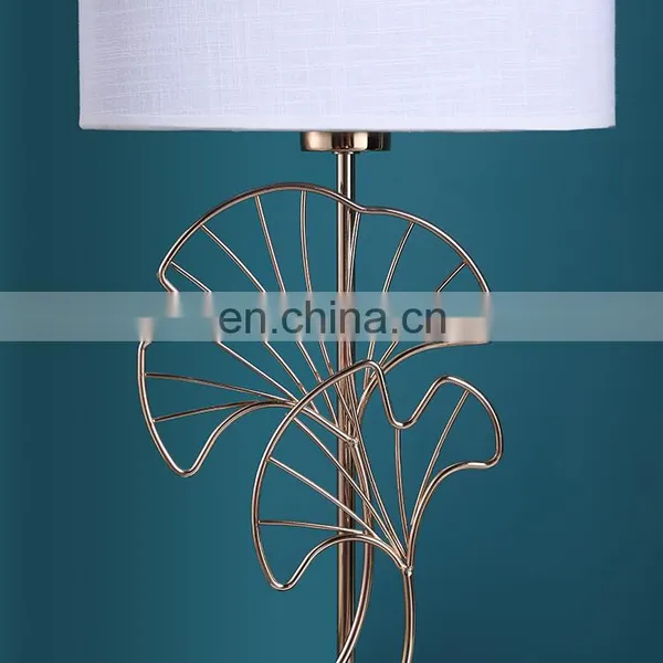 Popular New Design Relief Ginkgo Leaf Shape Modern Luxury Table Lamp for Hotel Home Decor photo-5