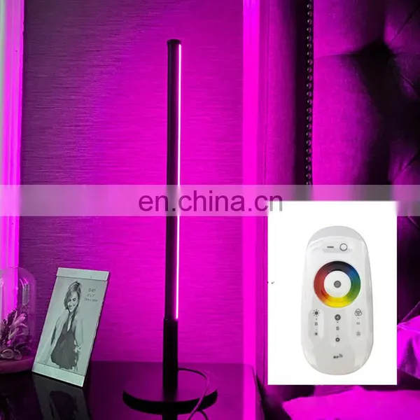 Modern Creative Design Decoration Aluminum Tube Linear LED Table Lamp Colorful Bedside Night Light With Remote Control photo-7