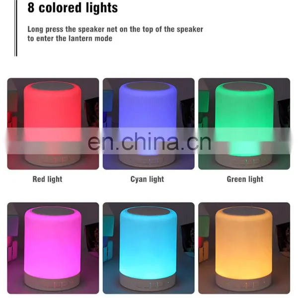 Creative Wake Up Sound Clock FM Radio Bluetooth Speaker LED Night Light Lamp Touch Control photo-4