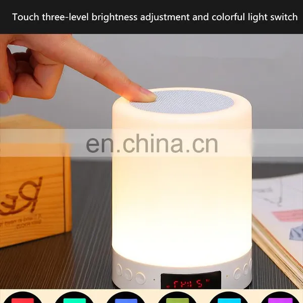 Wireless Speaker Phone Bedside Night Light Smart Touch Control Portable Bluetooth Speaker With Light photo-3