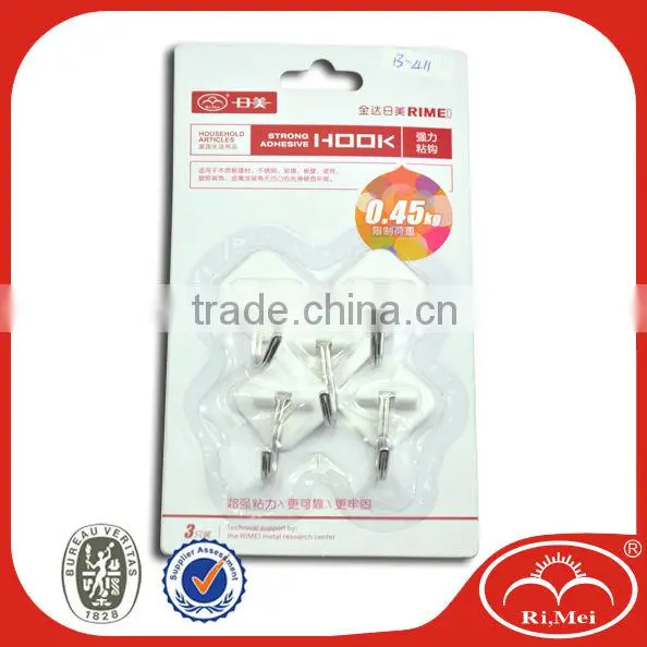 self ahesive wall hooks plastic hook rack