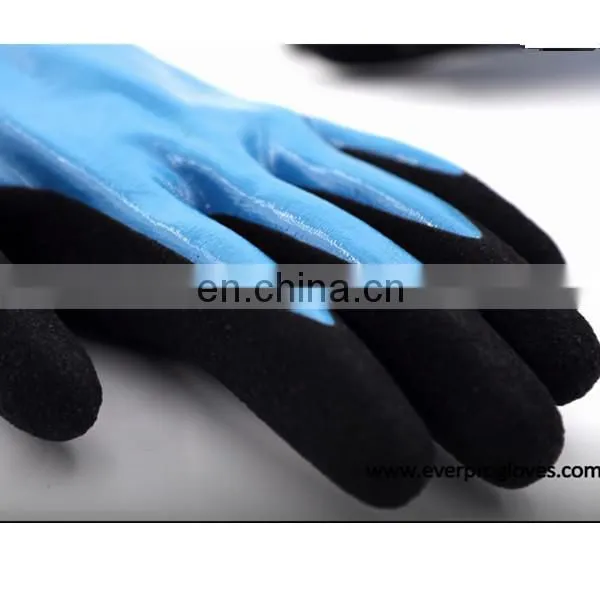 Good Grip In Wet Oil Resistant And Water Resistant Nylon/ Polyester With Fully Sandy Nitrile Coated Gloves photo-3