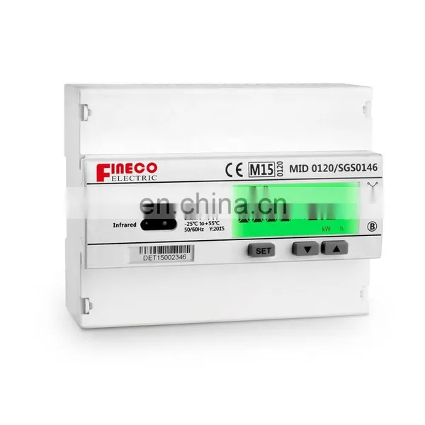 EM737 3*10(100)A Solar Bi-directional Energy Meter LCD Display Smart Energy Monitor