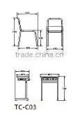 Cheap Panel Top Pupil Desk and Chair TC-C03+TC-Z03-V for Primary School Student photo-3