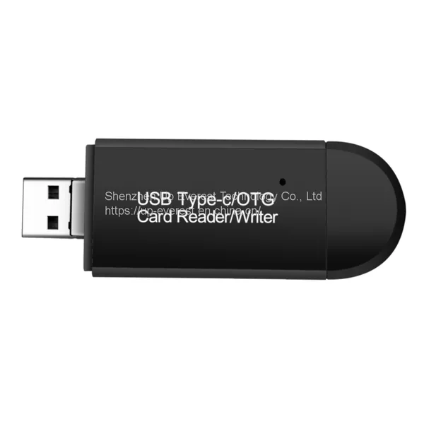 USB 2.0/MICRO USB+TYPE-C OTG 3 in 1 Type-C Card Reader All in One Card Reader photo-2
